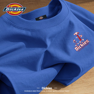 Dickies纯棉短袖T恤男款青少年2026新款夏季宽松百搭学生五分袖男