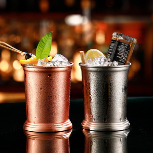 台湾薄荷朱丽普杯 鞠丽普杯台阶杯酒吧特调金属杯 不绣钢鸡尾酒杯