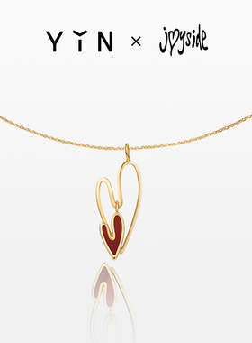 YIN隐「燥热的心」Joyside联名双倍燥热项链红玉髓18K金爱心吊坠