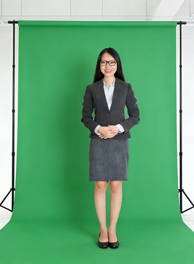 蒙以绿幕加厚龙门架人物抠像照相拍摄背景直播录课网课视频剪辑