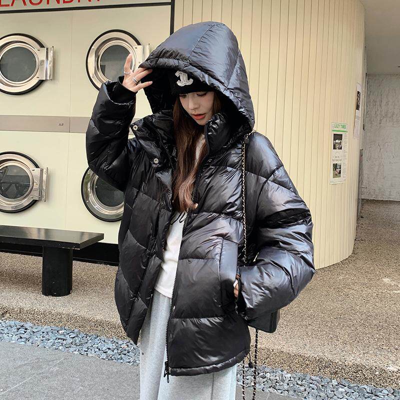 新款【现货】黑色亮面羽绒服 9927-p245-k428图片
