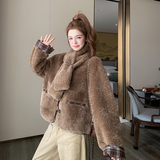【新款】甜系韩系羊羔毛外套9972-p195-k298，女装短外套，浙宝079