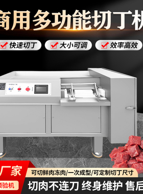 350型冻肉鲜肉切丁机三维切肉丁机商用熟牛羊肉切块萝卜土豆切丁