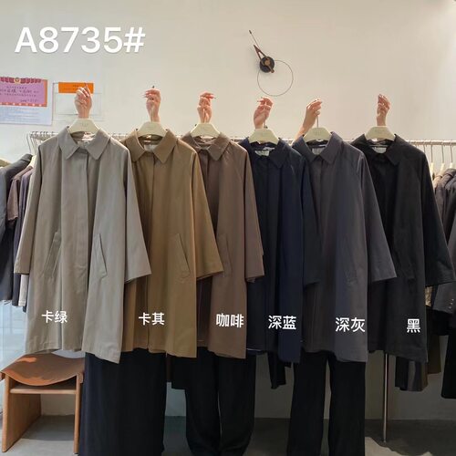 休闲中款后斗篷风衣百搭显瘦外套