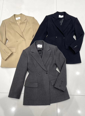 VANE复古加棉收腰短款外套2025秋冬新款韩版设计感时尚百搭西装女