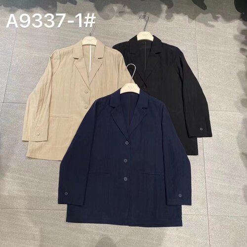 秋装复古天丝锦单排扣女西装外套