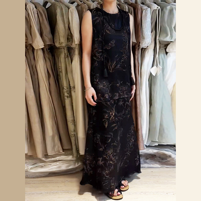 半身裙香云纱套装时尚衬衫两件套