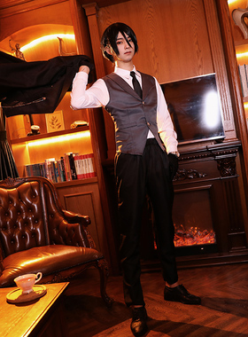 黑执事COS服管家赛巴斯蒂安燕尾服二次元动漫cosplay男士制服套装