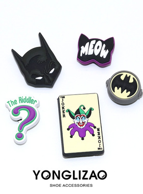 2024新款Crocs配饰正品洞洞鞋花 蝙蝠侠卡通鞋扣配件卡骆驰智必星