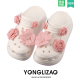 Crocs配饰洞洞鞋 饰品粉色山茶花鞋 花 上装 配饰百搭配件 鞋 2025新款