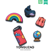 鞋 新款 花 花配饰洞洞鞋 饰卡通扣配件卡洛驰智必星休闲系列 Crocs鞋