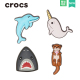 花鞋 扣配件卡洛驰鞋 上装 新款 动物世界 crocs洞洞鞋 配饰 海豚 正品