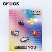 卡通消防车鞋 2024新款 洞洞配饰 花正品 扣配件卡骆驰智必星 Crocs鞋