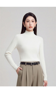 秋冬半高领毛衣女款2026新款送妈妈宽松显瘦长袖针织打底衫上衣