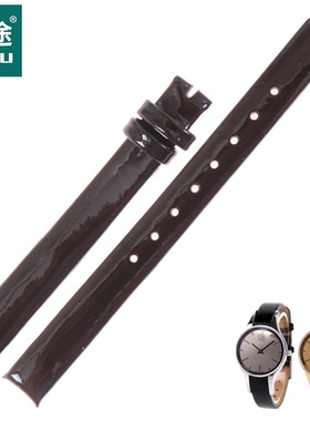 代用CK手表带女K43231 K43232 K43236专用弧口真皮表带针扣配件