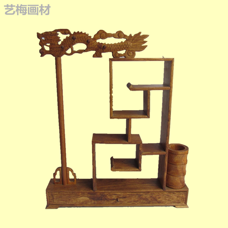 笔挂多功能花梨木台印章毛笔架