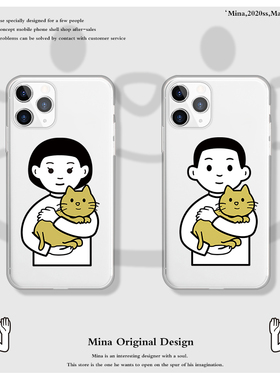 苹果17pro手机套cp卡通16套可爱原创15情侣男女生iphone14ProMax手机壳CP猫Air适用苹果11萌宠手绘定制16plus