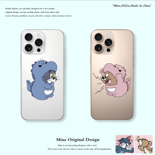 iPhone全部硅胶可爱情侣猫和老鼠