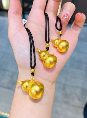 气质时尚实心古法葫芦吊坠项链福运福禄项链百搭