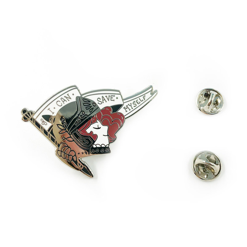 LXJERY 여성 나이트 에나멜 브로치 페미니스트 독립 여성 금속 배지 BESTIE 배낭 장식