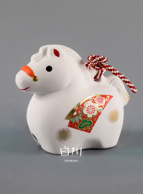 日本进口药师窑生肖马年陶瓷招福招财开运摆件生日礼物2026新年