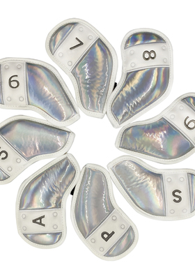 韩国Hoyeon幻彩高尔夫球球杆套保护套头套帽套黑色白色铁杆杆头套