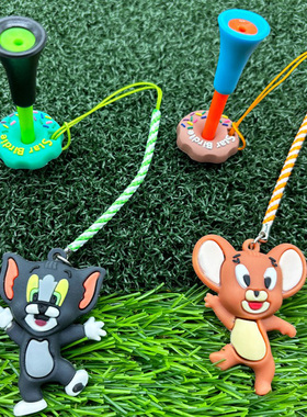 高尔夫球tee卡通球钉硅胶球座tees塑料83mm钉子球梯子带防丢绳