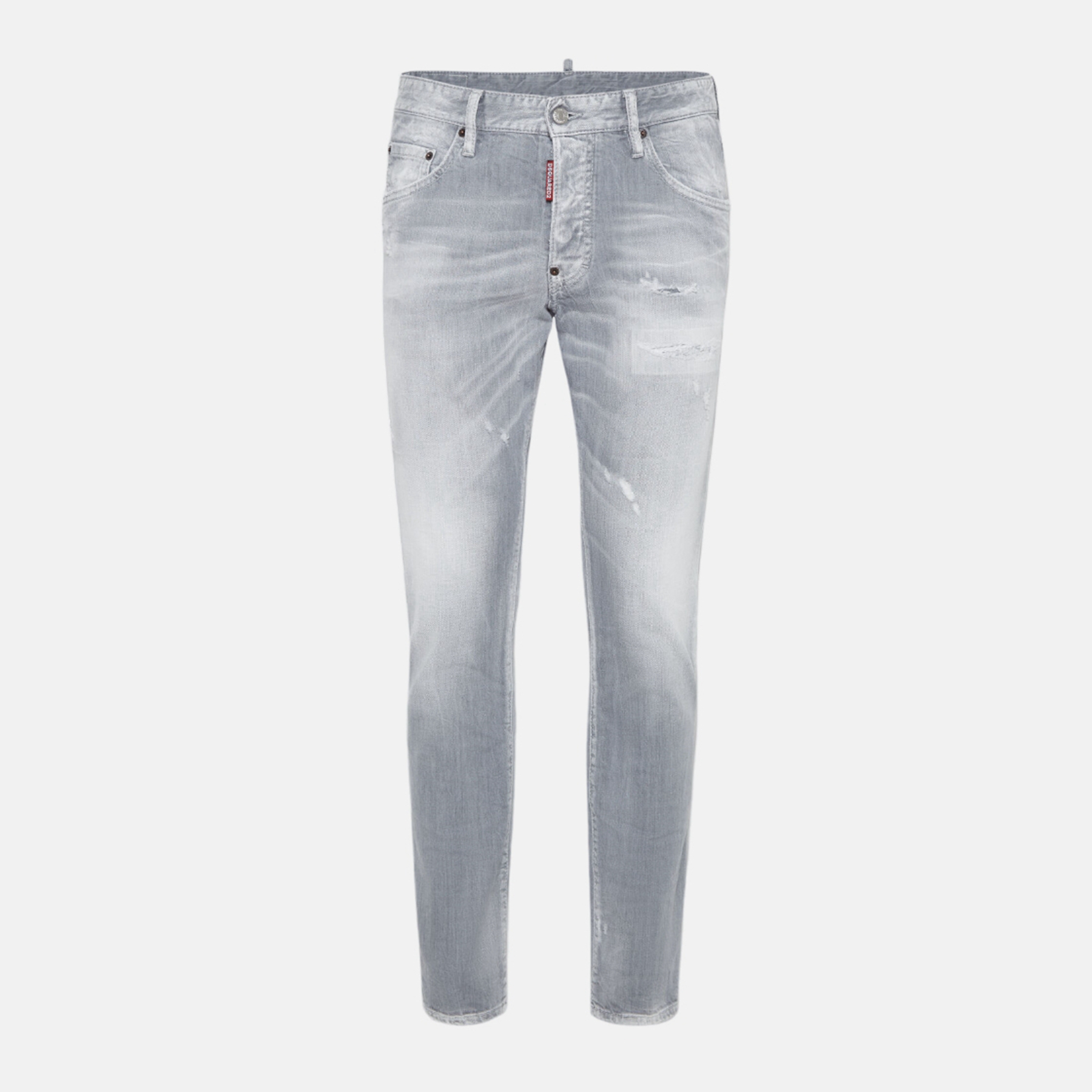 D2牛仔裤立体剪裁假破洞