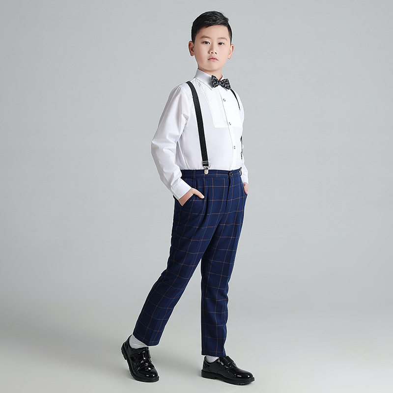 소년의 드레스 플러스 지방 중형 및 대형 소년의 잘 생긴 영국 작업복 뚱뚱한 소년의 꽃 소녀 결혼식 호스트 의상