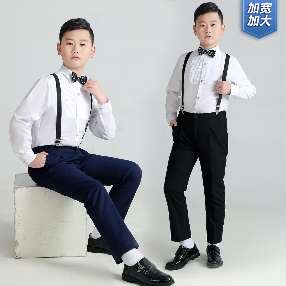 소년의 드레스 플러스 지방 중형 및 대형 소년의 잘 생긴 영국 작업복 뚱뚱한 소년의 꽃 소녀 결혼식 호스트 의상