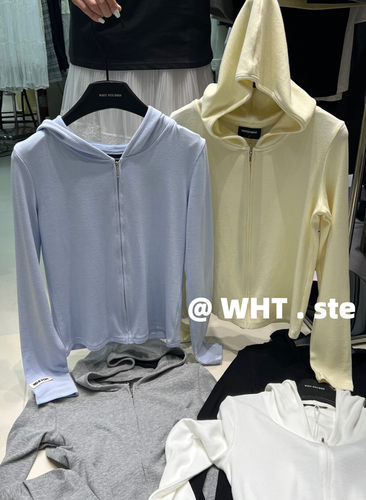 WHT正版2026春夏新款韩版洋气多少百搭ins连帽拉链纯色显瘦外套女