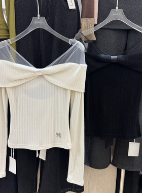 Simida正版2025冬季新款韩版洋气百搭网纱拼接后背蝴蝶结针织衫女