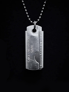 移动庇护所 暗黑先锋CCP刀片项链不锈钢铭牌圆珠链折叠刀吊坠