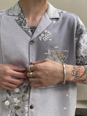 Ma+红绳十字925纯银手镯