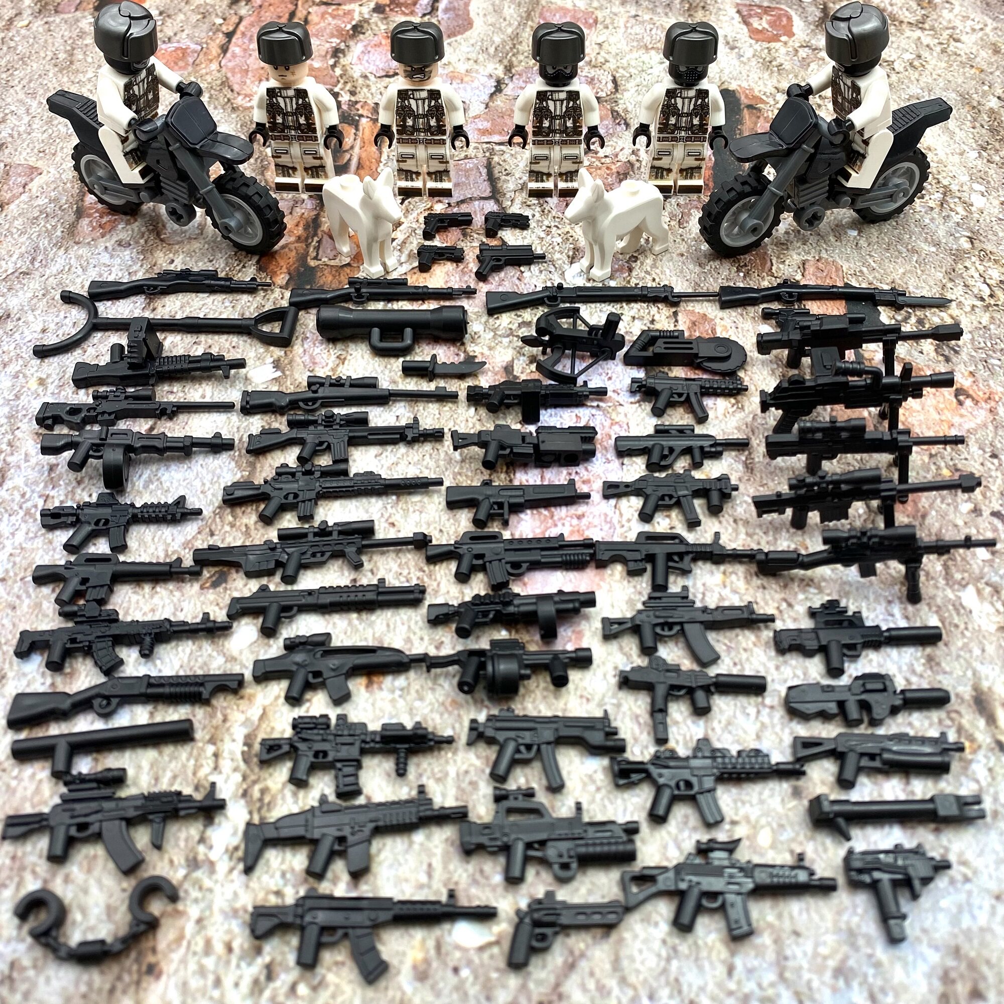兼容乐高现代军事战争特警出击防爆警察人仔反派恐怖分子积木玩具