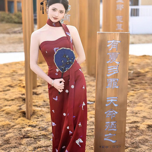 高级定制新中式 复古典雅名媛气质晨拍礼服新娘晨袍旗袍敬酒服漫缘