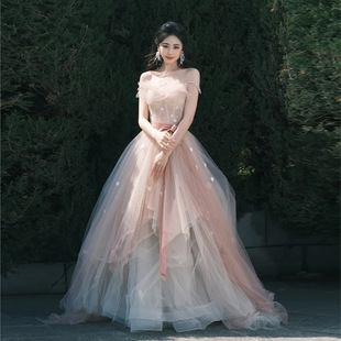 高级定制森系小仙女温柔公主风轻奢小众生日派对宴会晚礼服裙初诺