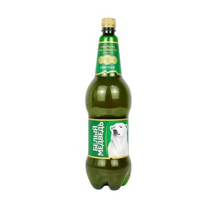 1500mL*1桶俄罗斯大白熊图案啤酒精酿贝里麦德维熊牌进口精酿黄啤