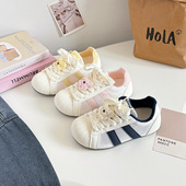 乐福鞋 女88 新款 ins女学生厚底增高德训透气休闲鞋 7586 韩版 春季