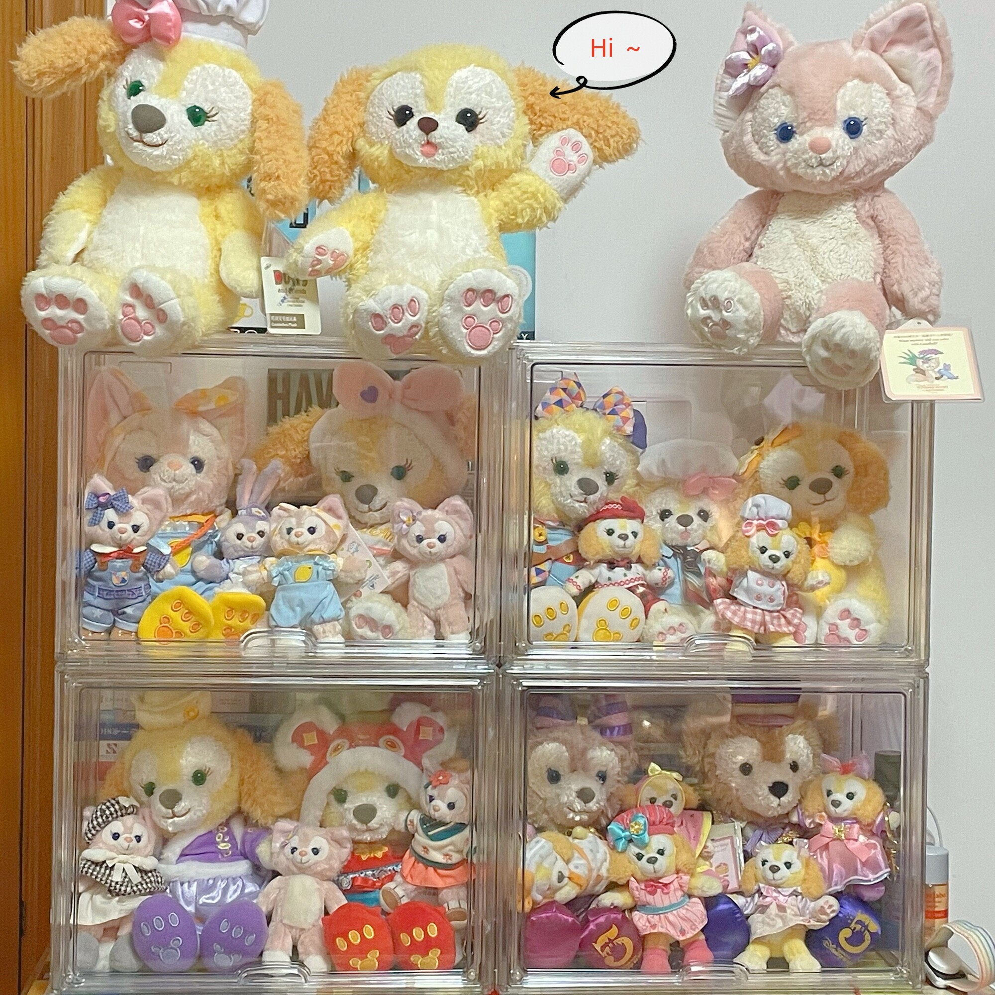 娃娃收纳盒棉花毛绒玩偶收纳神器迪士尼公仔玩具手办透明展示盒子