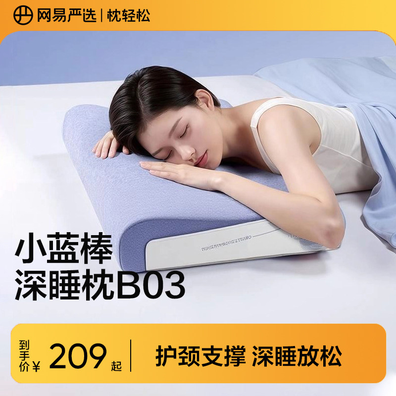【梓渝好物】网易严选小蓝棒深睡枕B03记忆棉枕头护颈枕礼盒装