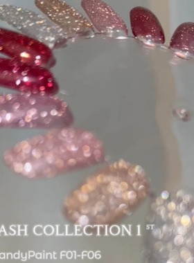 CandyPaint新款6色超美璀璨爆闪碎钻胶秋冬美甲瓶装甲油胶光疗胶