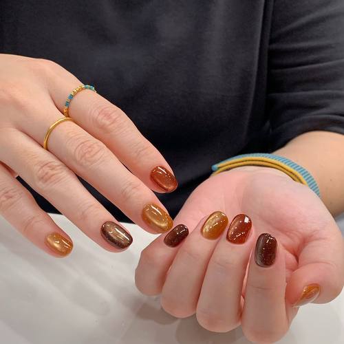 日本进口小布emena金秋质感爆闪碎钻猫眼胶美甲碎闪胶1322-1324