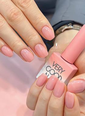 韩国进口VERY GOOD水润润水蜜桃粉S18冰透显白瓶装甲油胶verygood