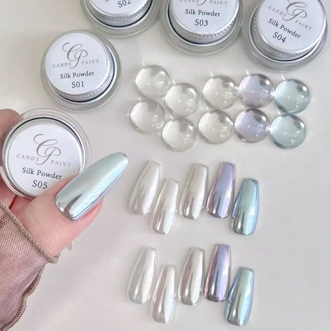 CandyPaint美甲丝绸魔镜粉镜面粉