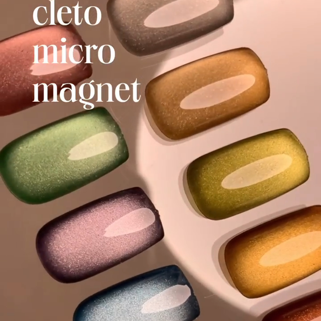 日本CLETO摩卡猫眼micro mag INS网红美甲玻璃珠猫眼胶瓶装甲油胶