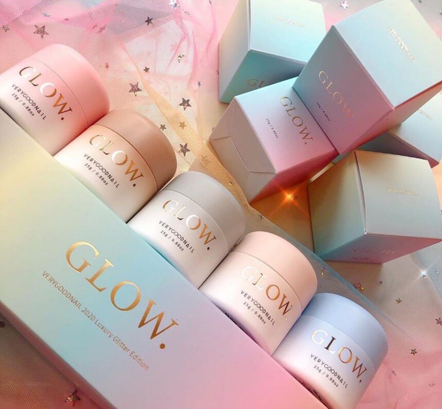 韩国进口VERY GOOD爆闪七彩亮片闪片GLOW美甲罐装verygood甲油胶