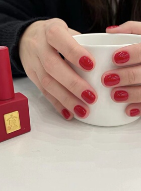 韩国进口GentlecosGentlePink正红色A19显白A20美甲甲油胶瓶装8ml