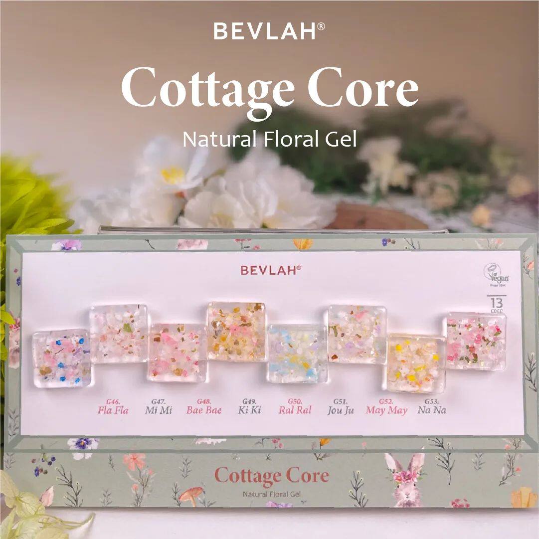 韩国进口BEVLAH秋季系列ins花蜜小屋花卉胶素材胶美甲罐装色胶5ml