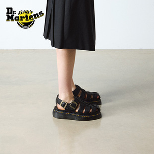 Dr.Martens马丁博士Wrenlie夏季 舒适百搭增高厚底女外穿包头凉鞋